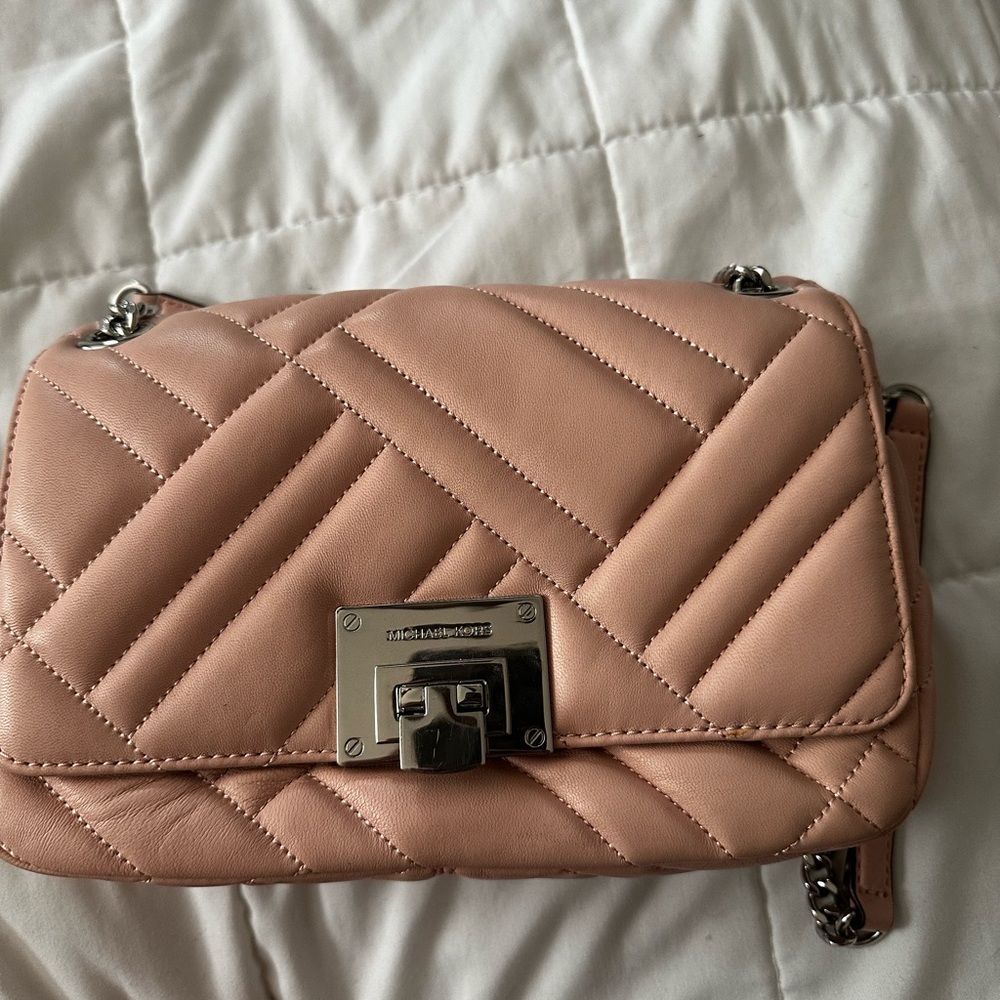 Michael Kors Blush Quilted Crossbody Bag